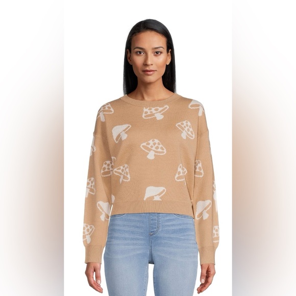 None Sweaters - Mushroom‎ crewneck sweater.